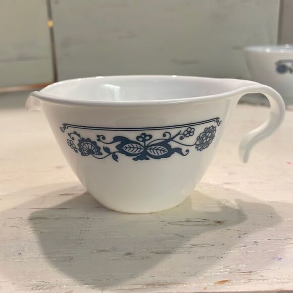 Vintage 1972 Corelle Old Town Blue/Blue Onion by Corning sugar bowl & creamer - Picture 11 of 16